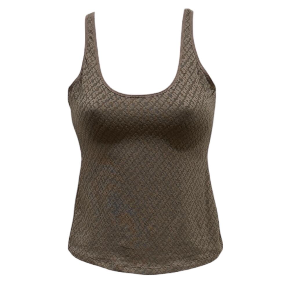 SKIMS Mesh Logo Tank Top In Desert